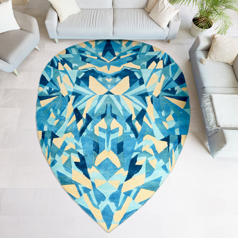Abstract Area Rug, Novelty 5' x 8'