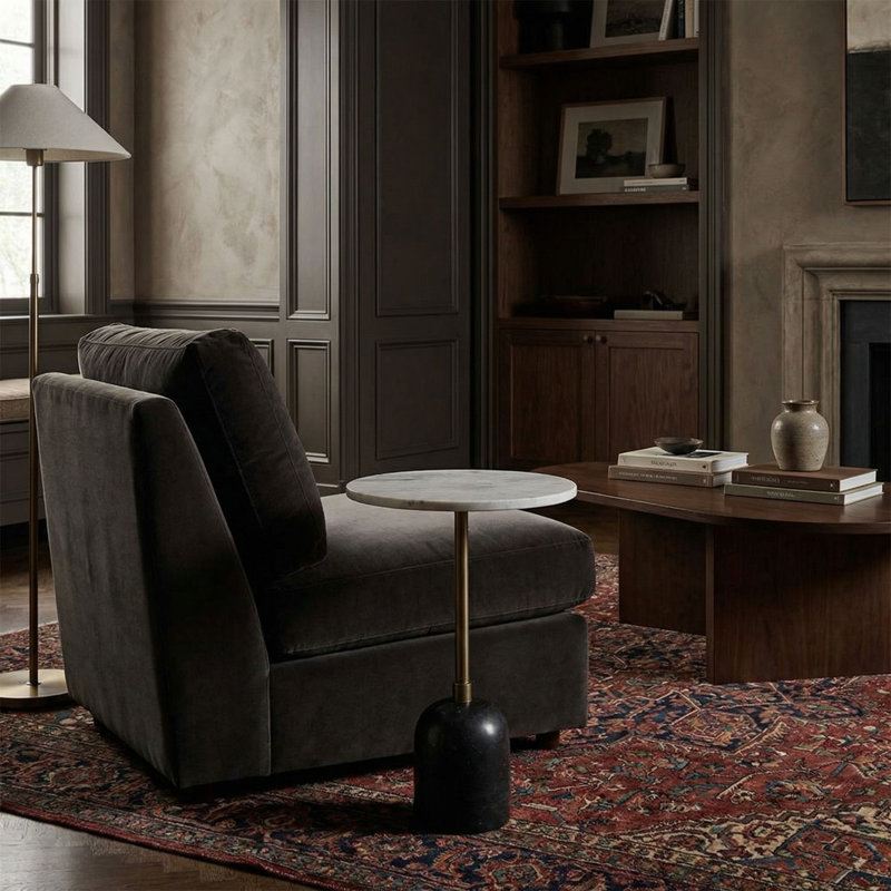 Shantu Side Table with Stone Top