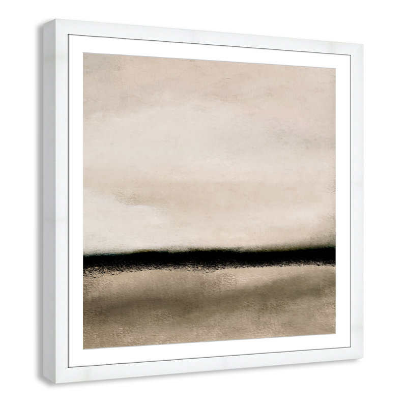 «Dusk III», reproduction carrée par Kimberly Allen, Cadre blanc, H 37,5 po x l 37,5 po