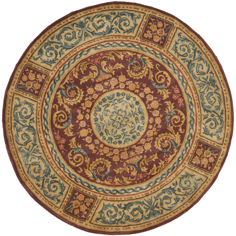 Loren Hand Tufted Wool Oriental Rug, Round 6'