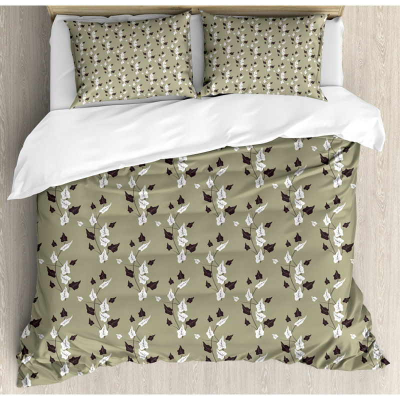 Rustic Polyester Geometric Shapes Duvet Cover, Twin Duvet Cover + 1 Pillow Sham, Rose Pink Petals