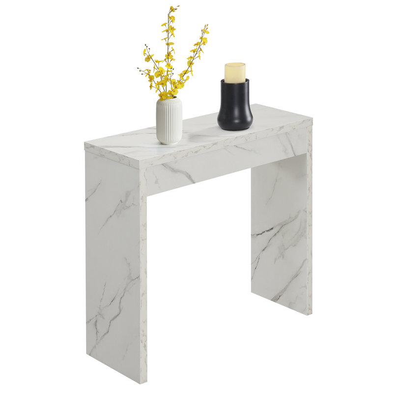 Table de hall d'entrée Gillings, Faux marbre blanc