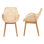 Chaise avec accoudoirs en rotin et bois d'acajou Hileman