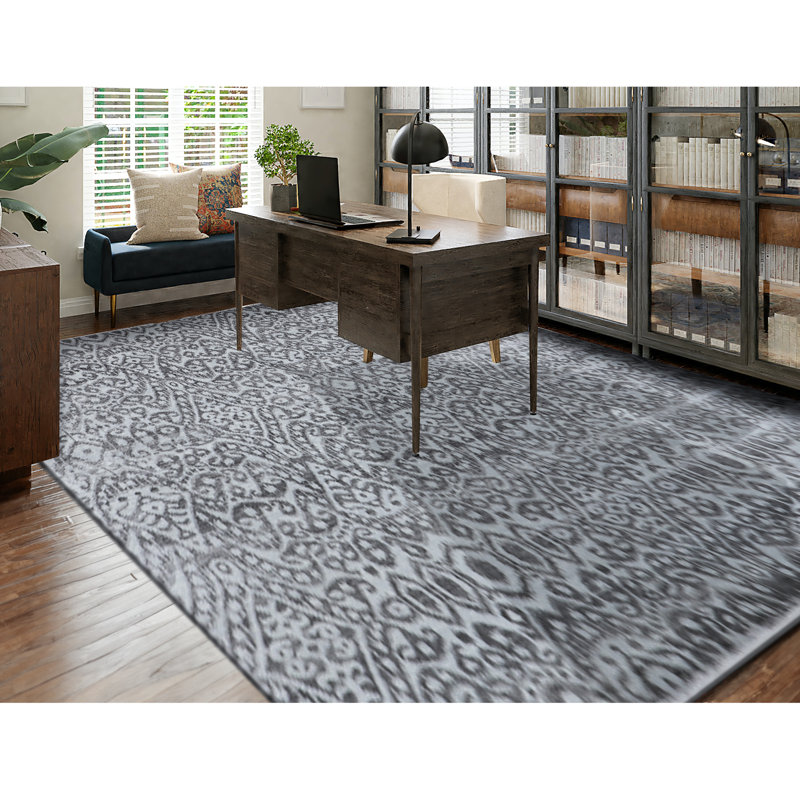 Ikat Area Rug, Rectangle 8' x 10'