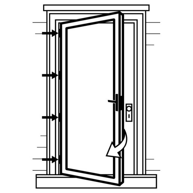 Porte de tempête platine sécurisée (poignée vendue séparément), H 81 po x l 36 po, Côté droit / vers l'extérieur