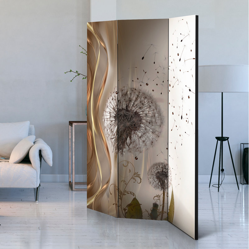 Solid Wood Folding Room Divider, 3