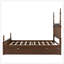 Grand lit plateforme avec lit gigogne simple TG et 2 tiroirs de rangement, lit en bois classique avec tête de lit à broche-80908261