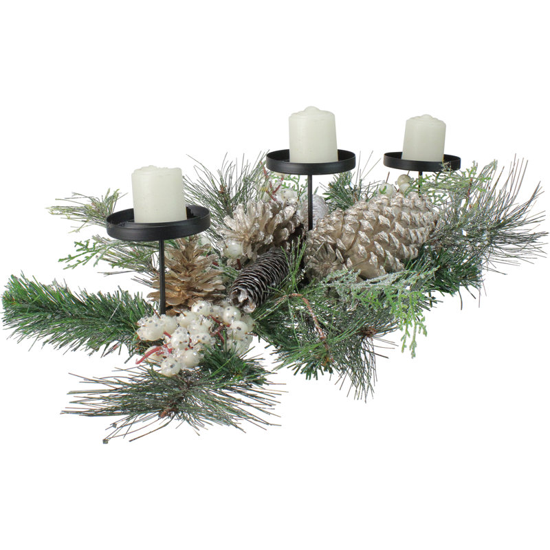 Porte-bougie de Noël 24 po