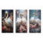 Ensemble de salon 3 cygnes roses et blanches-773139498-773139500