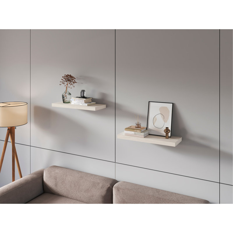 Étagère flottante en chêne blanc IVA FM Furniture, Chêne blanc