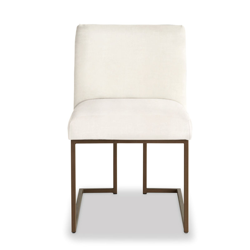 Andes Upholstered Dining Chair, Parchment Polyester