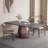 Household Modern Rectangular Dining Table 4 - Person Pedestal Dining Set