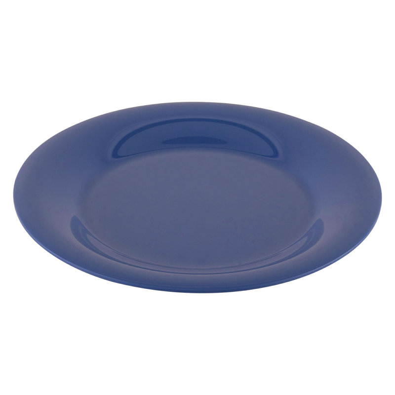  Assiette plate en mélamine 10,5 po, ensemble de 4, Bleu