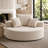 55" Oversized Boneless Swivel Round Pillow Back Sofa, Modern Comfy Lounge Seating-1788265066