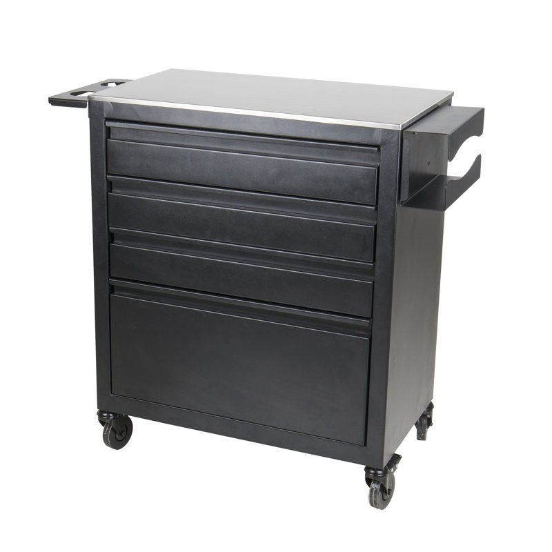 4 Drawer Storage Drawer with Locking Wheels