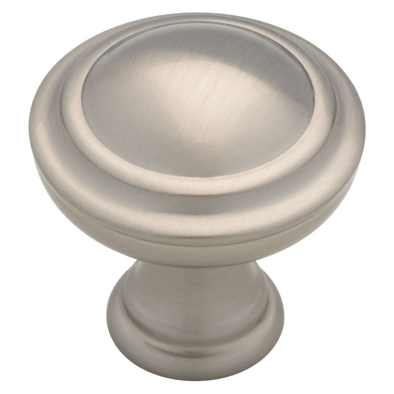 Poignée champignon 1 1/4 po de diamètre, Nickel satiné