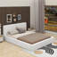 Grand lit tapissier au sol en velours-1636431985