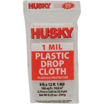 Poly-America DCHK-1 9' X 12' 1Mil Drop Cloth (Flat)-1PK