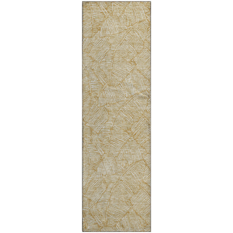 Premium Machine Washable Prisco Gold Rug