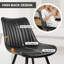 Ergonomic Dining Chair Set of Four with Rubberwood Frame and Premium Polyurethane Synthetic Leather Upholstery for Comfort and Durability.