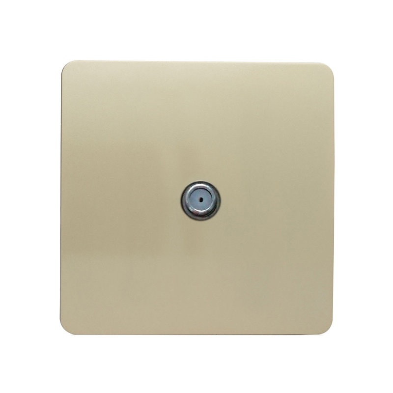 Trendi Switch 1 Gang Male F-Type Satellite Television Socket, Champagne Gold