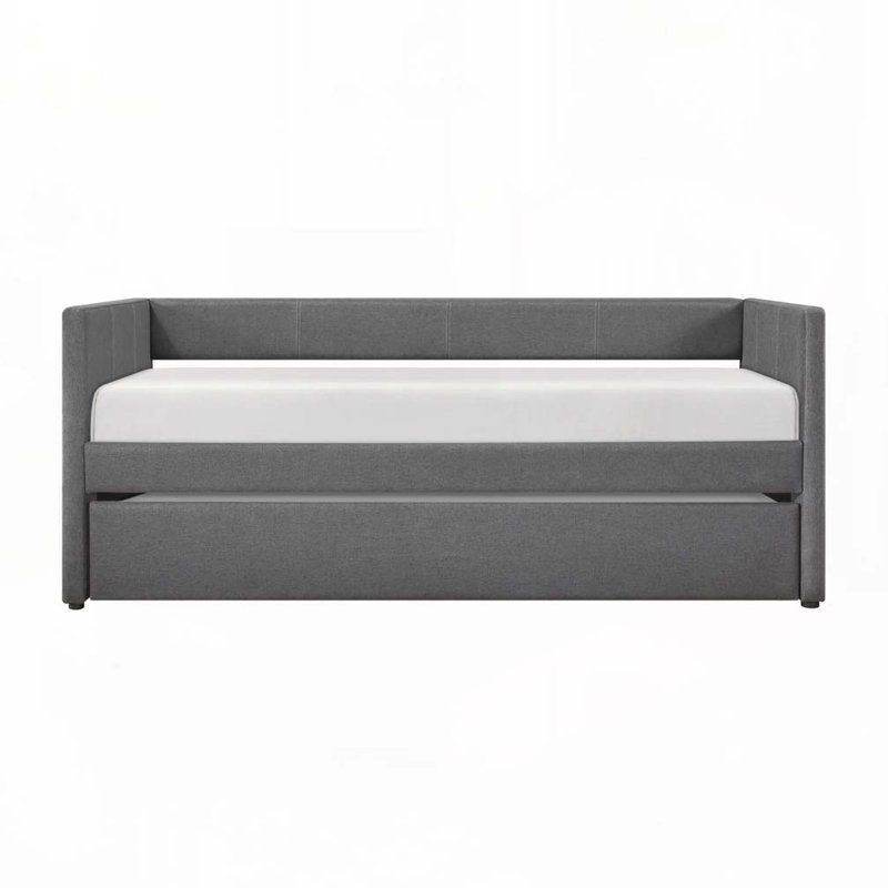 Lit de jour avec lit gigogne 1Pc, Gris foncé