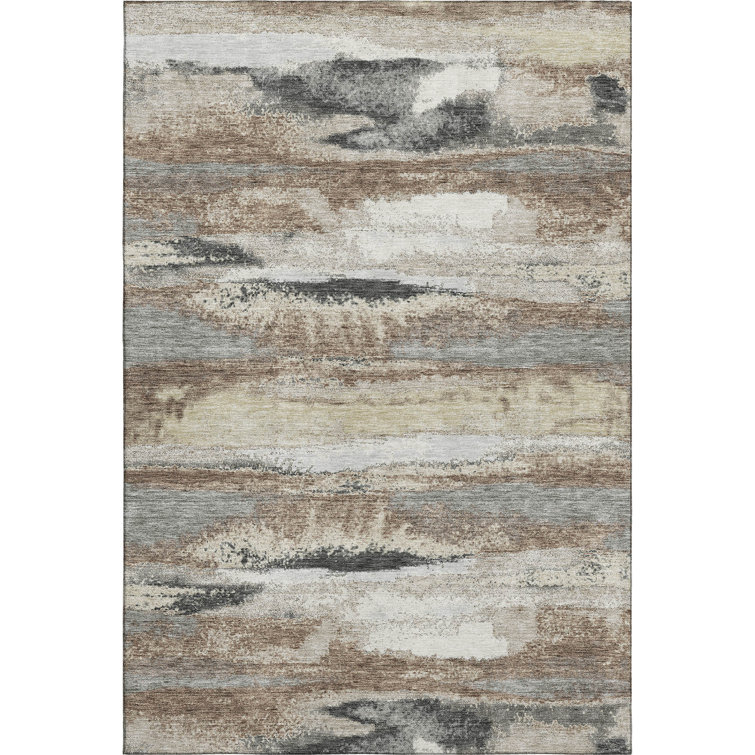Premium Machine Washable Prisco Taupe Rug
