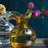 Hibiscus Glass Vase-30058369-30058365