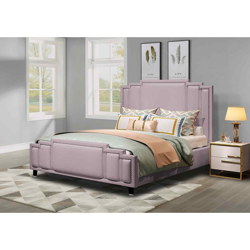Upholstered Bed, Pink, Small Double (4')