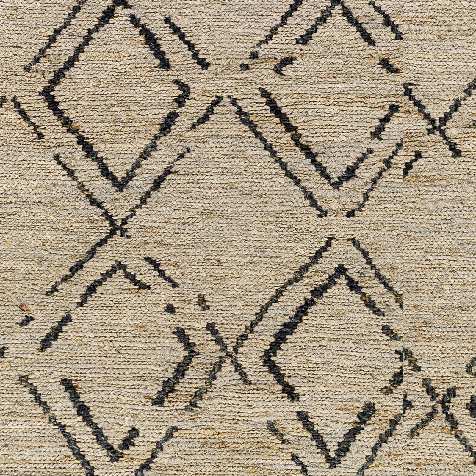 Pemberley Hand-Woven Geometric Jute Rug, Rectangle 2' x 3'