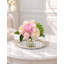 Real Touch Rose Peony and Hydrangea Faux Floral Centerpiece in Glass Vase-877627068
