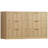 63.0''wide Fluted 9 Drawer Dresser For Bedroom, Modern Chest Of Drawers, Wood Closet Clothes Organizer For Bedroom, Hallway, Natural-309988478-309988472