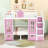Anecia Convertible Bunk Bed With Desk And Storage Drawers,Shelves-378494063-378494061