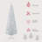 Artificial Pencil Christmas Tree, Slim Xmas Tree With 390 Realistic Branch Tips And Plastic Stand, White-1126632855
