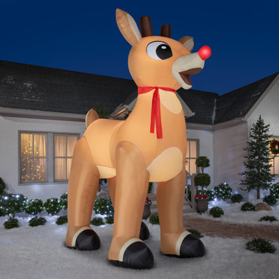 Rudolph soufflé à l'air avec écharpe Colossal-Rudolph