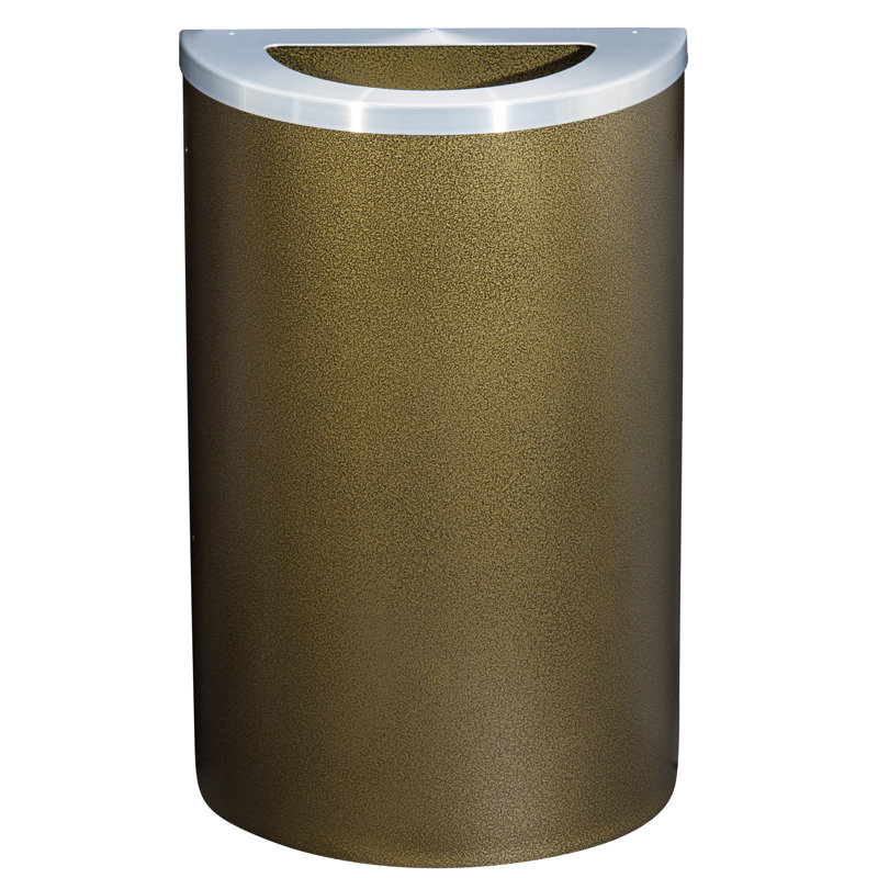 Poubelle, Filon bronze / aluminium satiné, 14, H 30 po x l 18 po x P 9 po