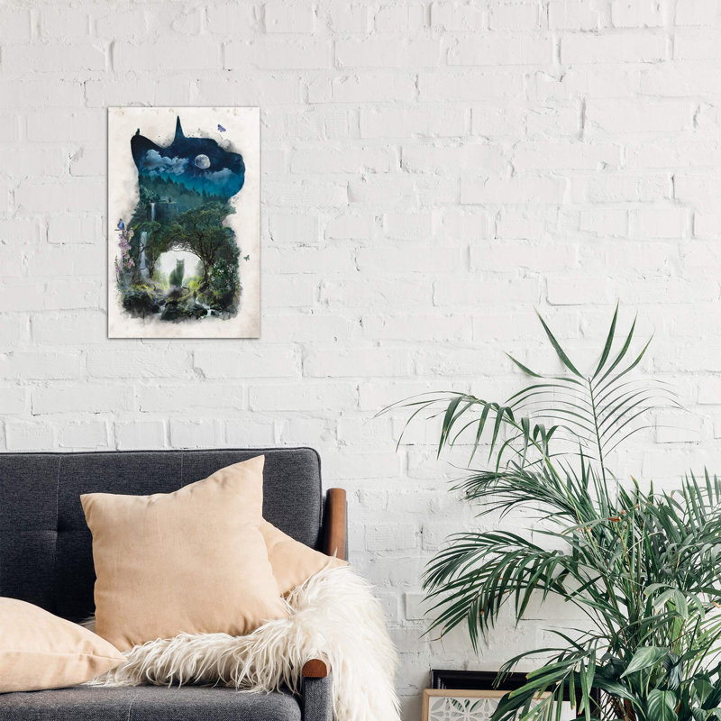 The Realm Of Cats by Barrett Biggers - Print on Canvas, 20.32 cm H x 30.48 cm W, No Frame