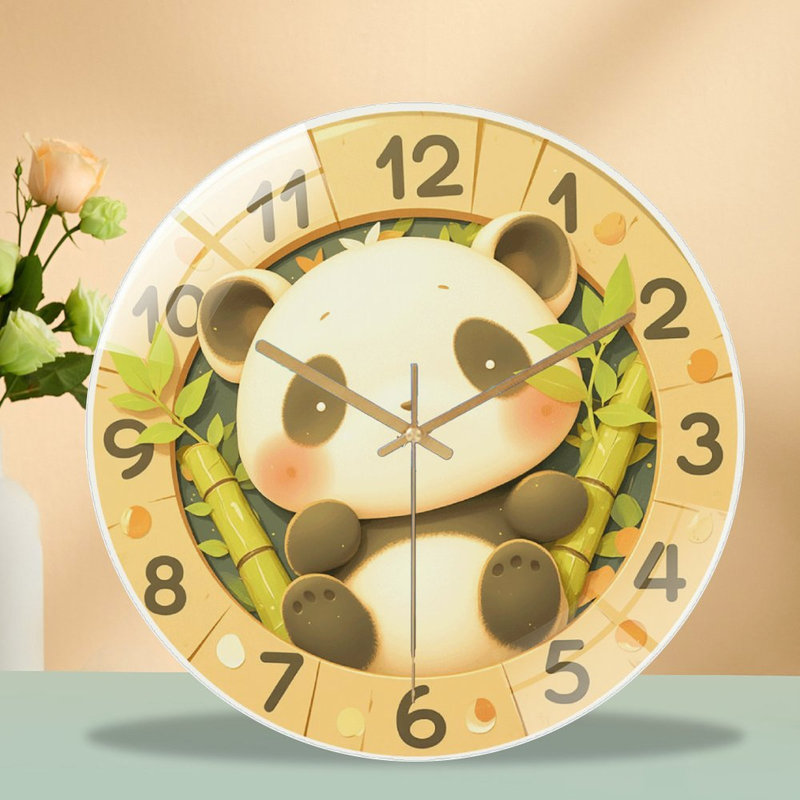 Jolie horloge murale panda 12 po