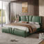 Zavier PU Leather Bed With Solid Wood & Metal Frame-2131743780-2132673692