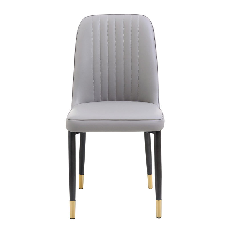 Chaises de salle à manger rembourrées modernes avec coussins épais et structure robuste, ensemble de 2