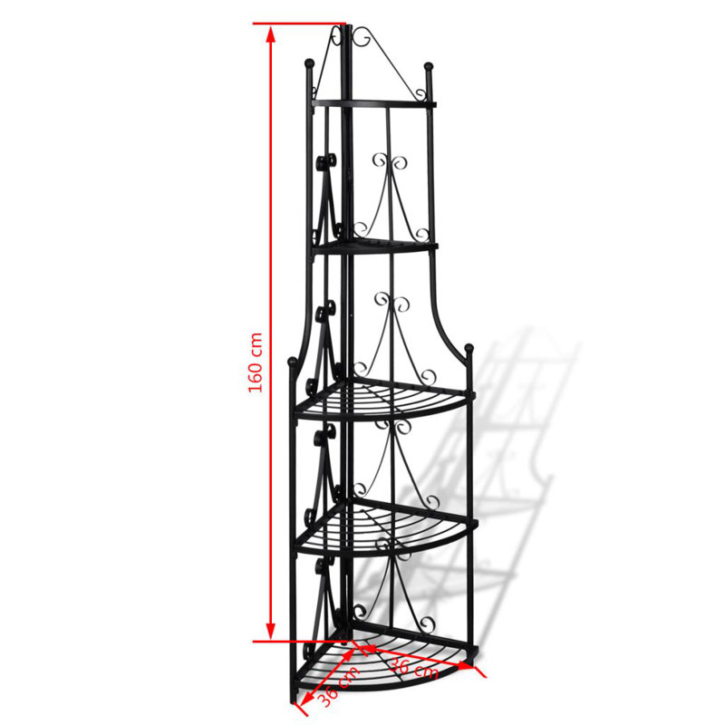 Metal Plant Stand, Black