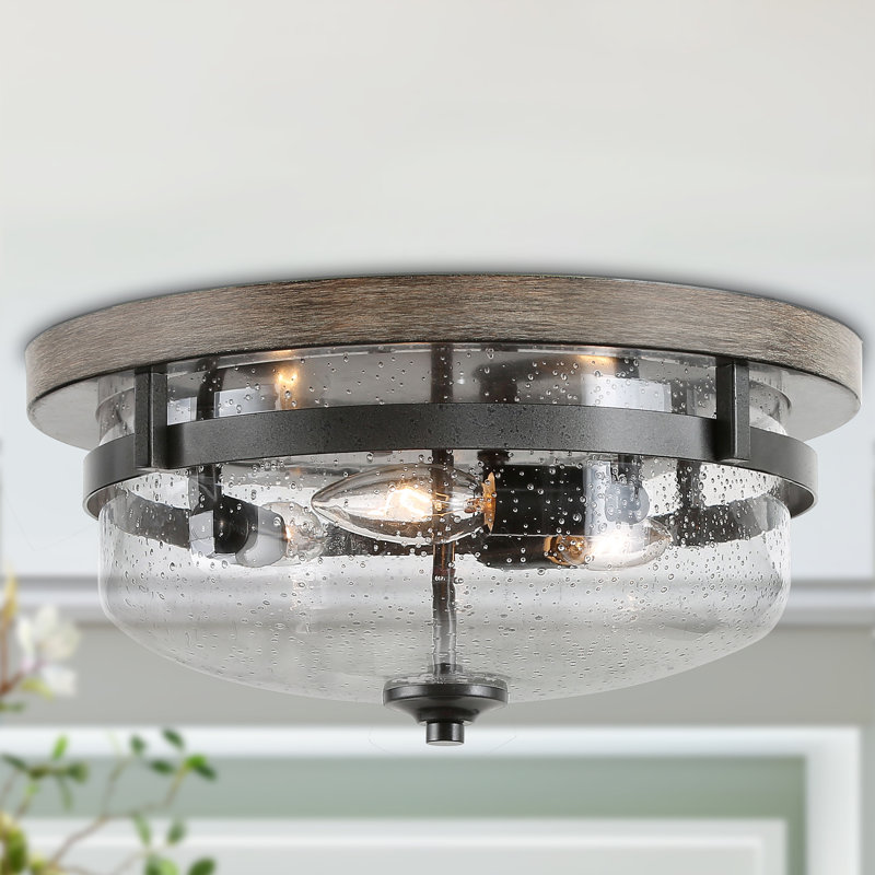 Plafonnier encastré 3 lumières 13,5 po Smither, Brun / rouillé