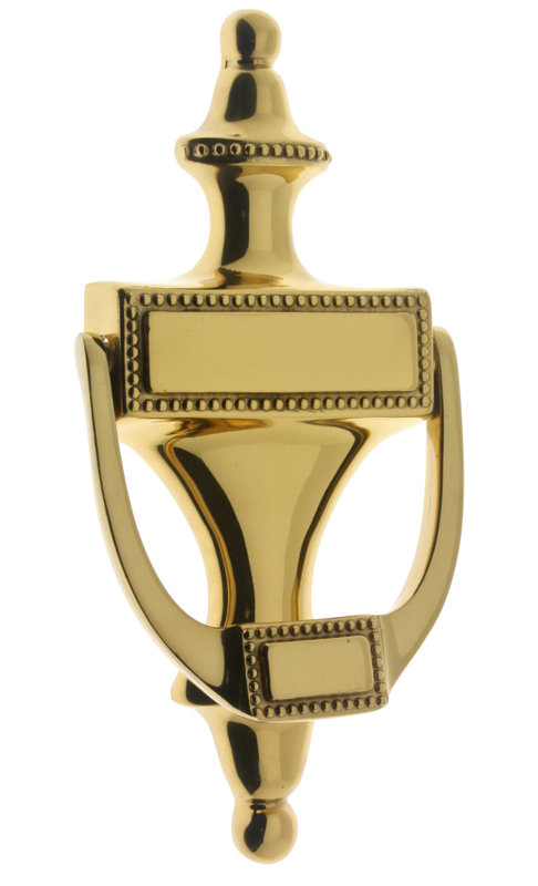 Solid Brass Beaded Knocker