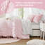 Ensemble d'édredon 4 pièces pour lit simple / simple TG, rose-131299413-131299414