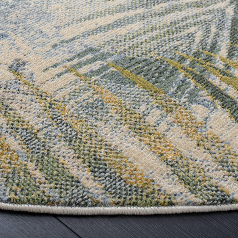 Kinser 300 Performance Floral Rug, Round 6'7"