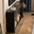 White Solid + Manufactured Wood Freestanding Fireplace