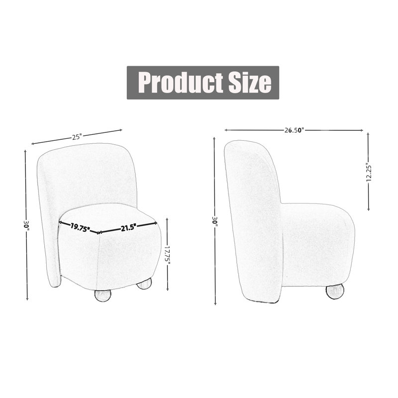 Low Back Accent Chair, Purple Polyester