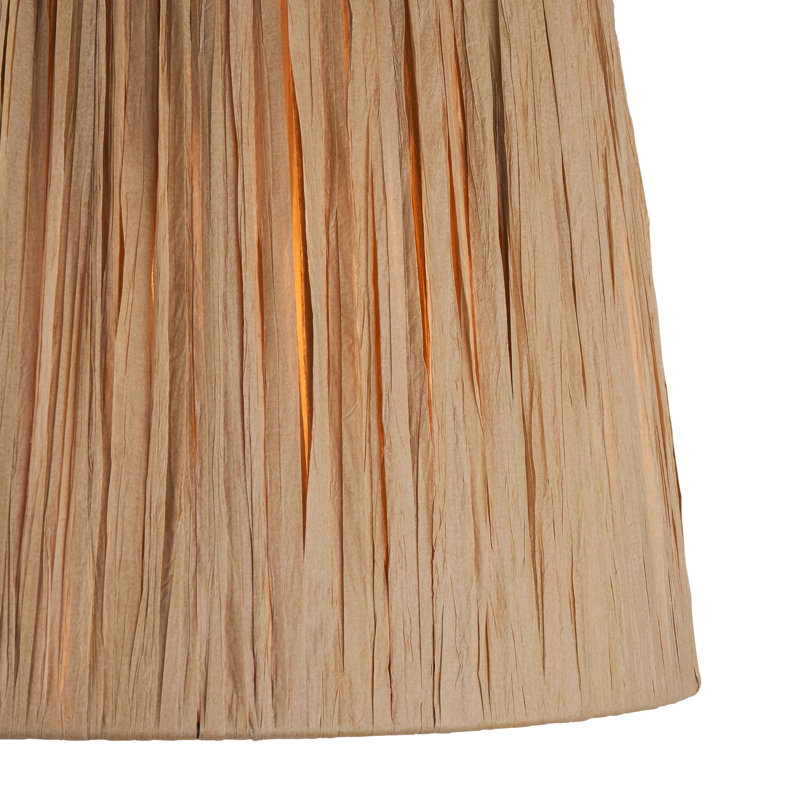 Raffia Lamp Shade finished in Natural Raffia, 26cm H x 23cm W x 32cm D