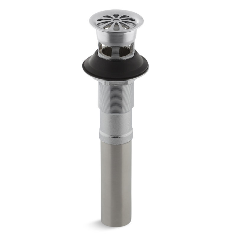 Drain d'évier de salle de bain Grid, Chrome brossé, Oui