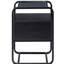 Table d'appoint noire avec plateau en verre